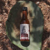Holy Mole hot sauce, shown on a cactus-themed background.