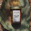 Yellow Ghose Pepper Jelly by Stillfire Provisions in an antler on the Texas ground 